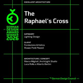 Frankfurt am Main, Germany

✨ On the day of the 2026 German Design Award ceremony, we received the award from the German Design Council for our lighting design of the Raphael’s Cross at the Museo Poldi Pezzoli, as well as for our museum lighting design work.

#GDA26 #GermanDesignAward #marcomiglioli #archilightstudio #MuseoPoldiPezzoli #LightingDesign #ExhibitionLighting